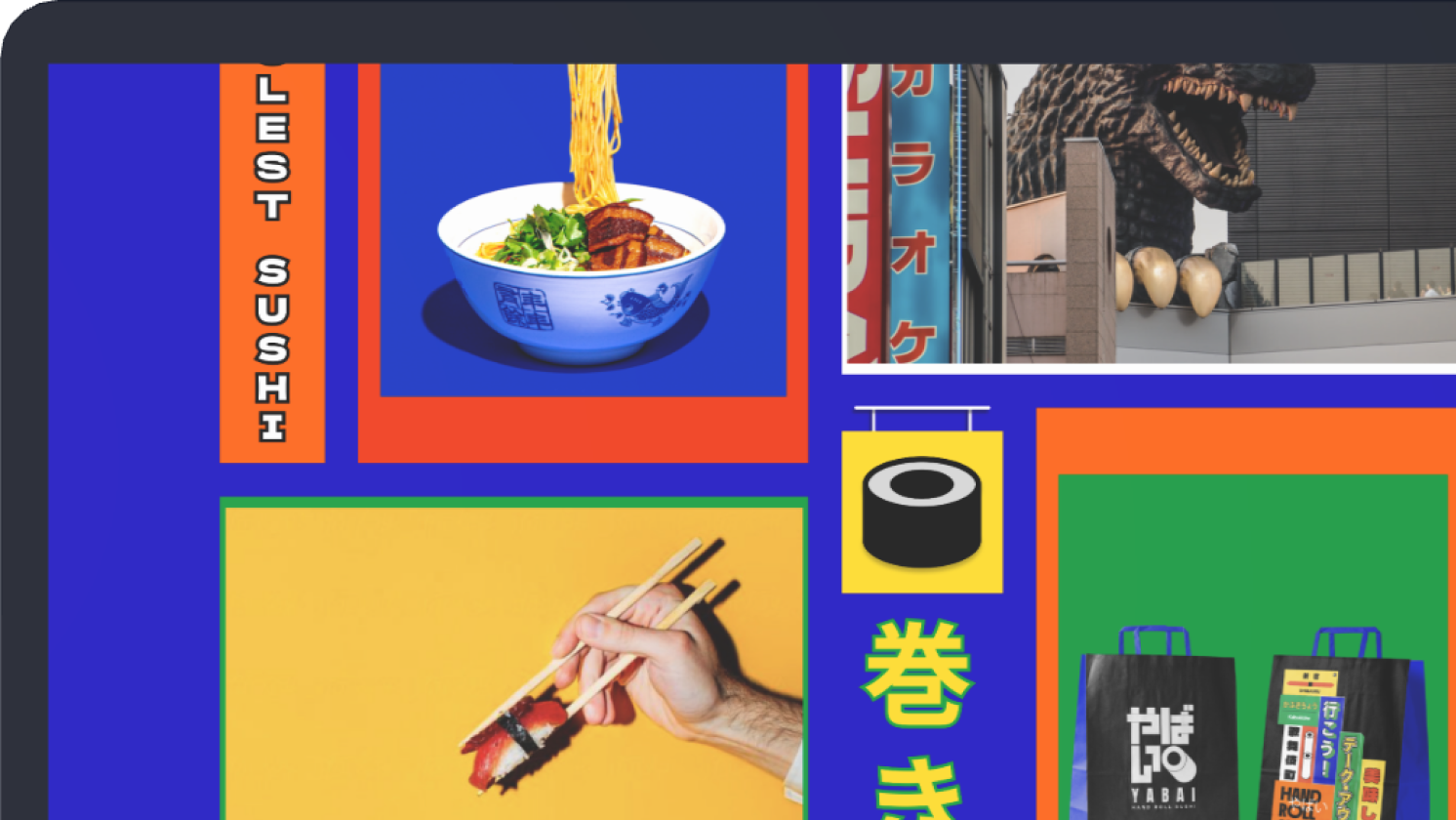 Yabai Rolls Website Mockup